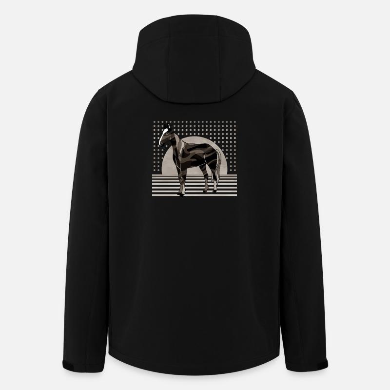 Pferd - Recycelte Männer Softshell-Jacke von Stanley/Stella - Schwarz