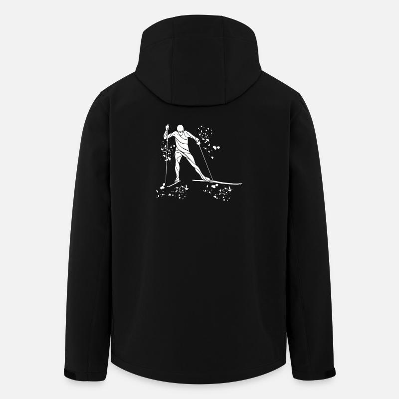 Skilangläufer Skilanglauf - Recycelte Männer Softshell-Jacke von Stanley/Stella - Schwarz