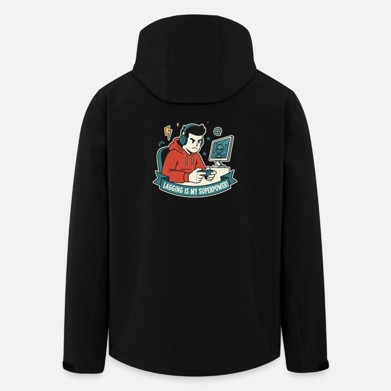 Lagging is my superpower - Men’s Recycled Softshell Jacket by Stanley/Stella - black