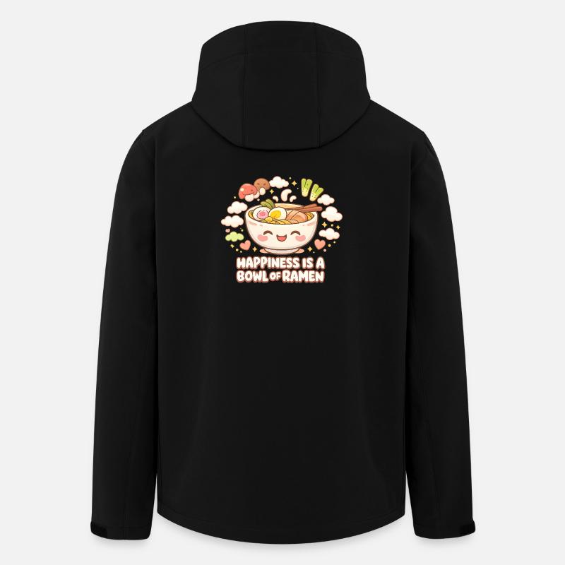 Kawaii Ramen Bowl - Men’s Recycled Softshell Jacket by Stanley/Stella - black