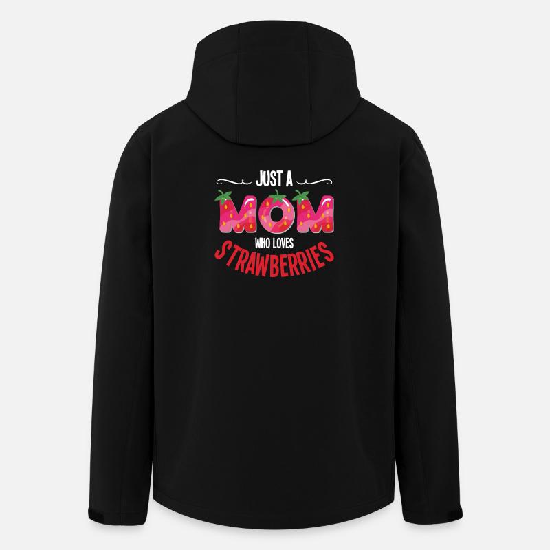 Just a mom who loves strawberries - Men’s Recycled Softshell Jacket by Stanley/Stella - black
