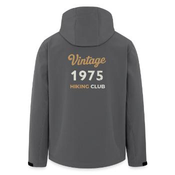 Vintage 1975 – Sailing Club Retro Geburtsjahr - Recycelte Männer Softshell-Jacke von Stanley/Stella - Schwarz - Hinten - AI Model Male 185 light (185cm)