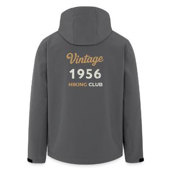 Vintage 1956 – Sailing Club Retro Geburtsjahr - Recycelte Männer Softshell-Jacke von Stanley/Stella - Schwarz - Hinten - AI Model Male 185 light (185cm)