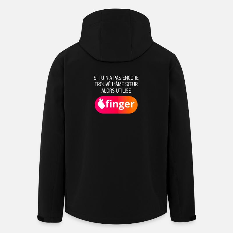 Fingeranwendung - Recycelte Männer Softshell-Jacke von Stanley/Stella - Schwarz