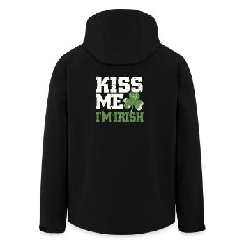 Embrasse-moi, je suis Irish Shamrock - Veste softshell homme en polyester recyclé Stanley/Stella - noir - Dos - AI Model Male 185 light (185cm)