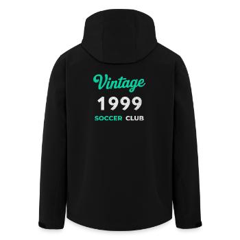 Millésime 1999 – Année de naissance rétro du club de football - Veste softshell homme en polyester recyclé Stanley/Stella - noir - Dos - AI Model Male 185 light (185cm)