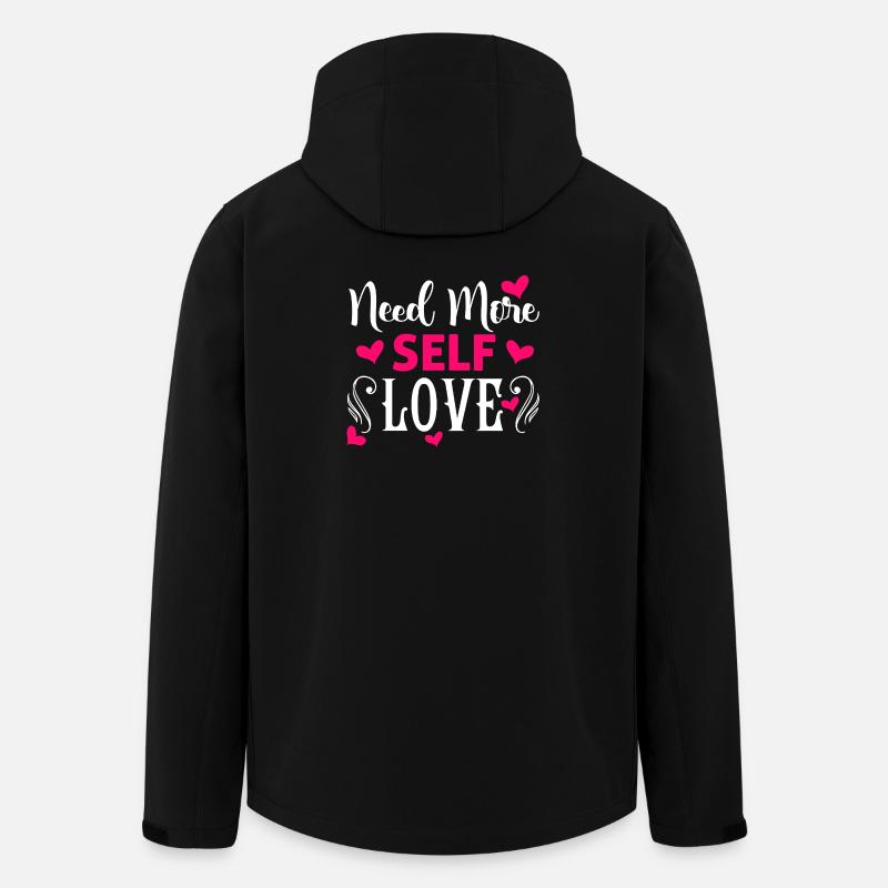Need More Self Love Motivationsdesign - Recycelte Männer Softshell-Jacke von Stanley/Stella - Schwarz