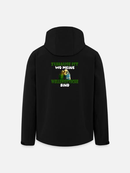 Home is where my budgies are - Men’s Recycled Softshell Jacket by Stanley/Stella - black