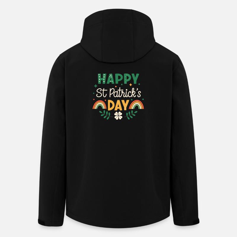 Joyeux Saint Patrick Arc-en-Ciel - Veste softshell homme en polyester recyclé Stanley/Stella - noir