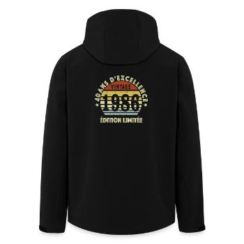 40 Jahre Geburtstagshumor – Geschenk 1986 - Recycelte Männer Softshell-Jacke von Stanley/Stella - Schwarz - Hinten - AI Model Male 185 light (185cm)
