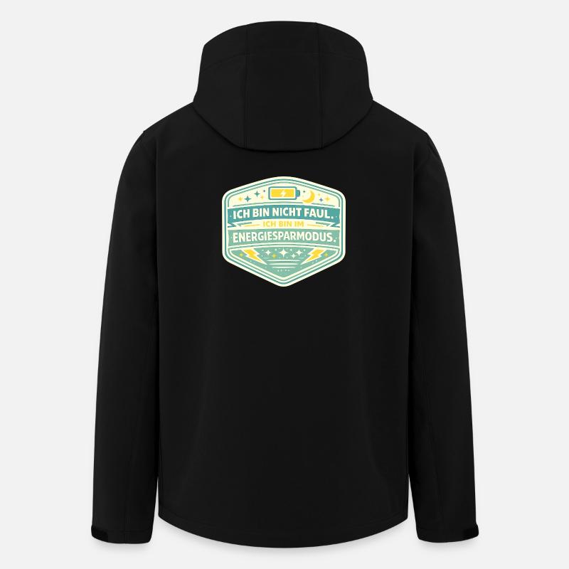 Je suis en mode d’économie d’énergie - Veste softshell homme en polyester recyclé Stanley/Stella - noir