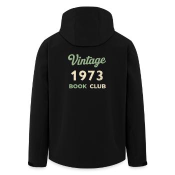 Cadeau rétro de l’année de naissance vintage du club de lecture 1973 - Veste softshell homme en polyester recyclé Stanley/Stella - noir - Dos - AI Model Male 185 light (185cm)