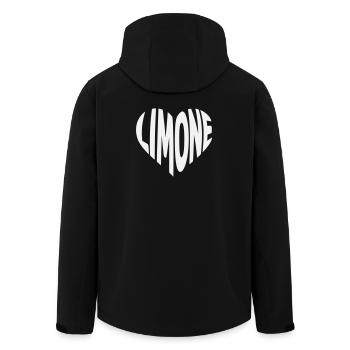 Limone Herz Design - Recycelte Männer Softshell-Jacke von Stanley/Stella - Schwarz - Hinten - AI Model Male 185 light (185cm)