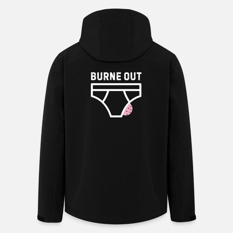 Burne out – Humor, Büro, Stress - Recycelte Männer Softshell-Jacke von Stanley/Stella - Schwarz