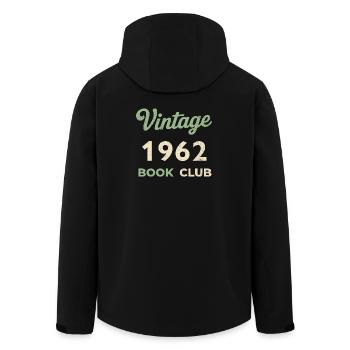Vintage 1962 Book Club Retro Geburtsjahr Geschenk - Recycelte Männer Softshell-Jacke von Stanley/Stella - Schwarz - Hinten - AI Model Male 185 light (185cm)