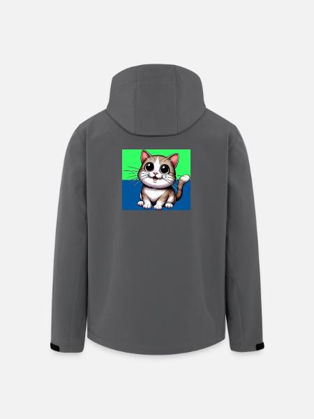 chat - Veste softshell homme en polyester recyclé Stanley/Stella - noir