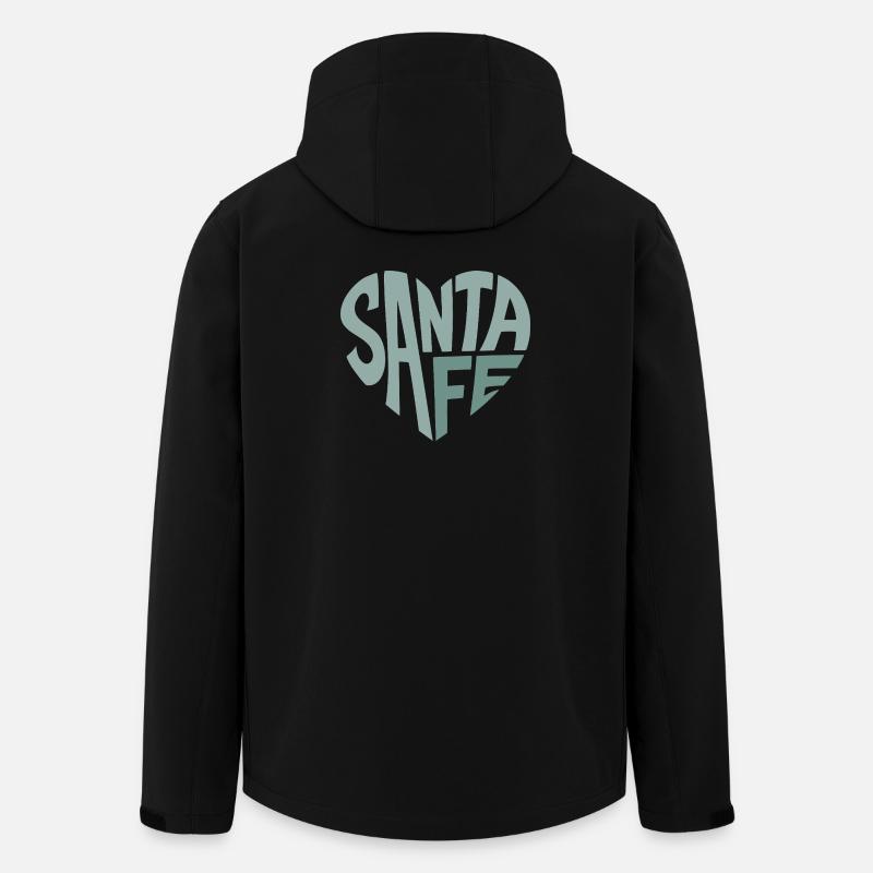 Cœur en lettres Santa Fe - Veste softshell homme en polyester recyclé Stanley/Stella - noir