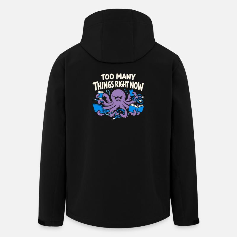Lustiger Oktopus Überstimuliertes - Recycelte Männer Softshell-Jacke von Stanley/Stella - Schwarz