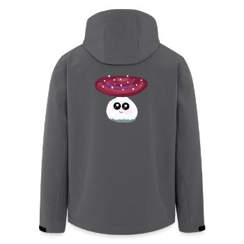 Fliegenpilz Pilze Pilz Kawaii - Recycelte Männer Softshell-Jacke von Stanley/Stella - Schwarz - Hinten - AI Model Male 185 light (185cm)