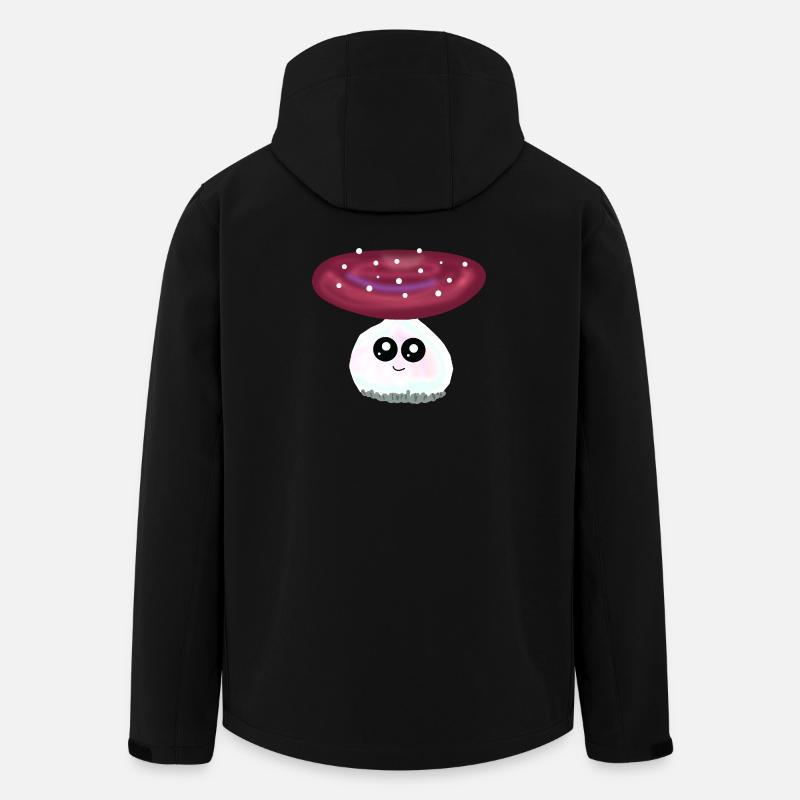 Toadstool Mushrooms Mushroom Kawaii - Men’s Recycled Softshell Jacket by Stanley/Stella - black