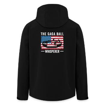 Gaga Ball Whisperer USA-Flagge - Recycelte Männer Softshell-Jacke von Stanley/Stella - Schwarz - Hinten - AI Model Male 185 light (185cm)