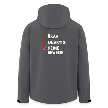 Brav Unartig Keine Beweise - Men’s Recycled Softshell Jacket by Stanley/Stella - anthracite - Back - AI Model Male 185 light (185cm)