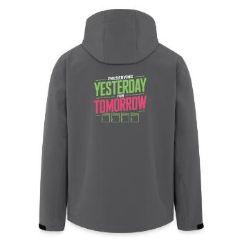 Préserver hier pour demain - Veste softshell homme en polyester recyclé Stanley/Stella - noir - Dos - AI Model Male 185 light (185cm)