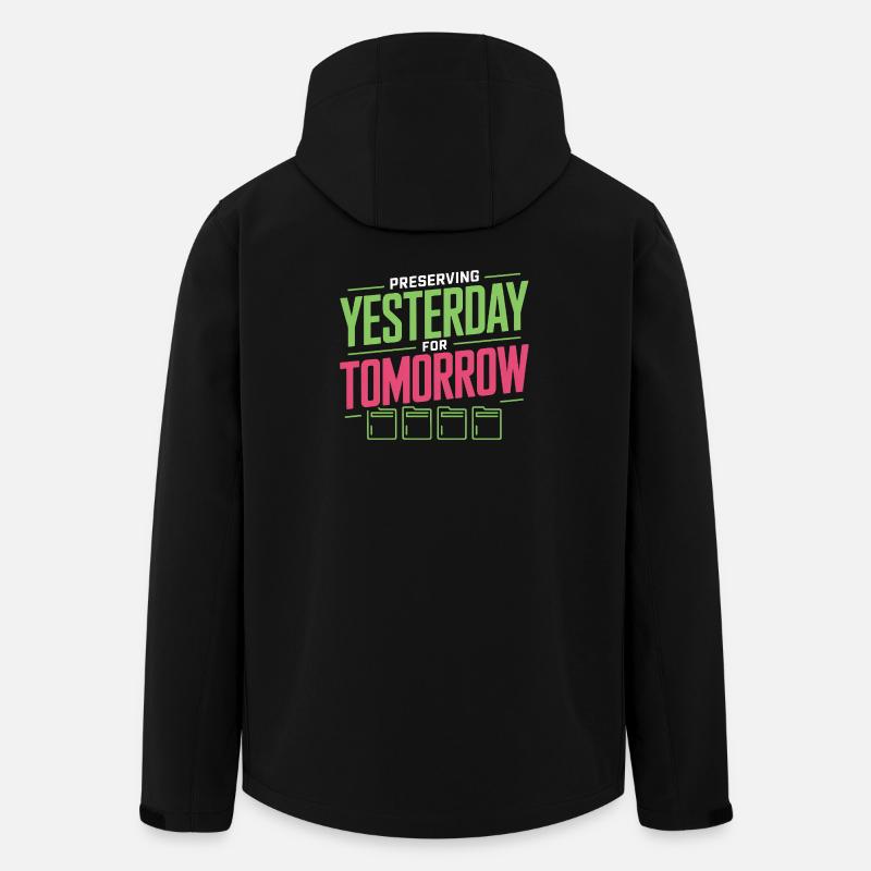 Préserver hier pour demain - Veste softshell homme en polyester recyclé Stanley/Stella - noir