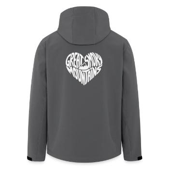 Great Smoky Mountains Herzdesign - Recycelte Männer Softshell-Jacke von Stanley/Stella - Anthrazit - Hinten - AI Model Male 185 light (185cm)