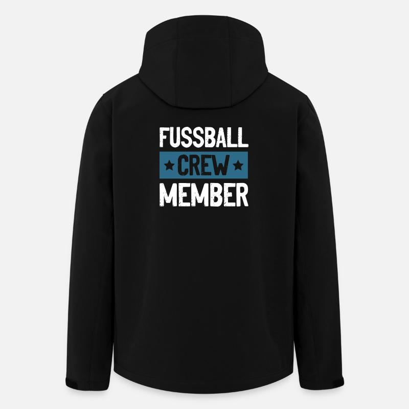 Fussball Crew - Recycelte Männer Softshell-Jacke von Stanley/Stella - Schwarz