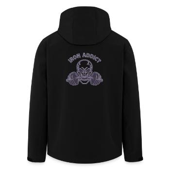 Iron Addict - Skull Bodybuilding and Weightlifting - Men’s Recycled Softshell Jacket by Stanley/Stella - black - Back - AI Model Male 185 light (185cm)