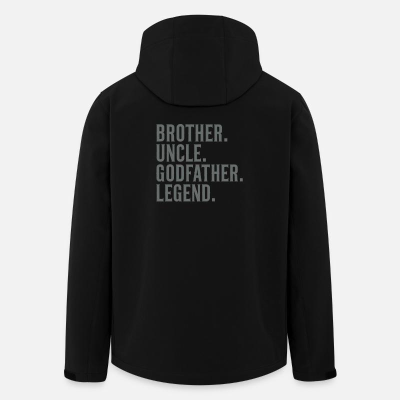 Frère Oncle Parrain Légende - Veste softshell homme en polyester recyclé Stanley/Stella - noir