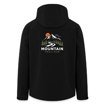 Mountain Trail Run - Men’s Recycled Softshell Jacket by Stanley/Stella - black - Back - AI Model Male 185 light (185cm)