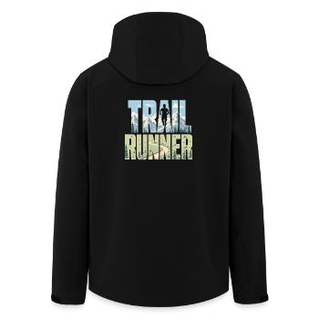 Trail Runner - Men’s Recycled Softshell Jacket by Stanley/Stella - black - Back - AI Model Male 185 light (185cm)