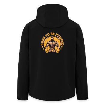 Fitness Motivation Bodybuilder Born To Be Pumpeded - Recycelte Männer Softshell-Jacke von Stanley/Stella - Schwarz - Hinten - AI Model Male 185 light (185cm)