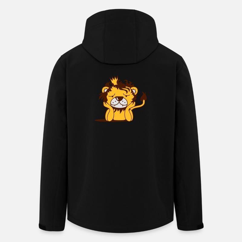 melancholischer Löwe mit Krone - Recycelte Männer Softshell-Jacke von Stanley/Stella - Schwarz