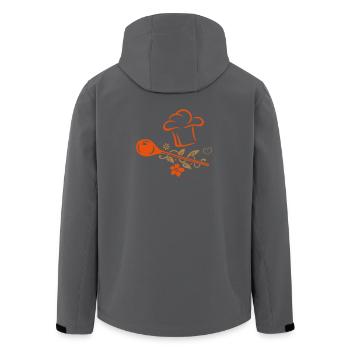 Gesund kochen, Kochmütze, Gesundheit - Recycelte Männer Softshell-Jacke von Stanley/Stella - Schwarz - Hinten - AI Model Male 185 light (185cm)