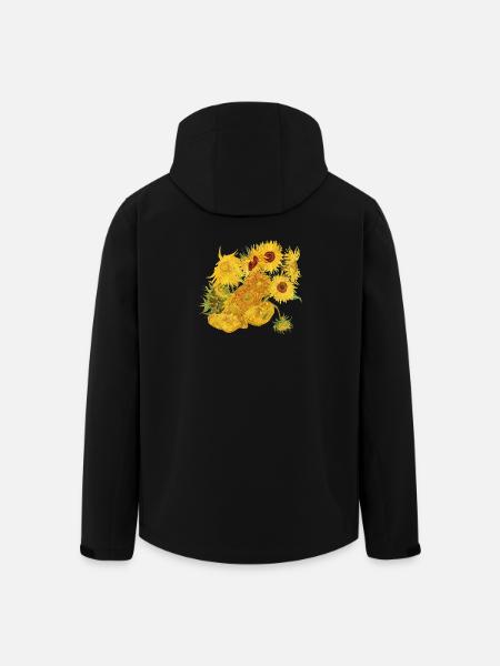 Van Gogh Sunflowers | Exempted sunflowers - Men’s Recycled Softshell Jacket by Stanley/Stella - black
