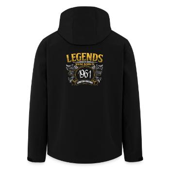 Des légendes sont nées en 1961 - Veste softshell homme en polyester recyclé Stanley/Stella - noir - Dos - AI Model Male 185 light (185cm)