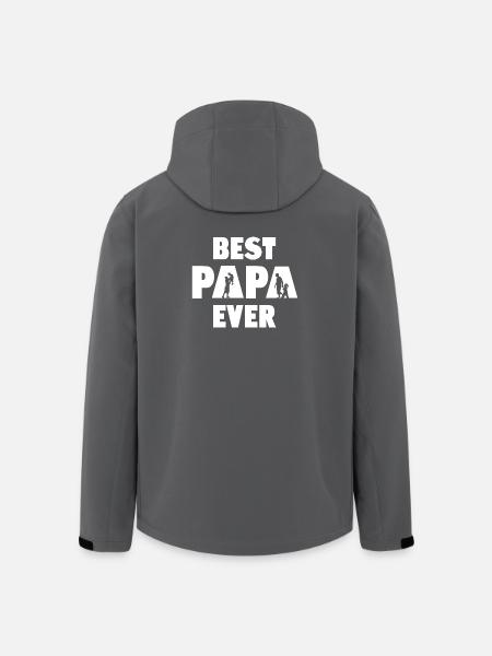 Best Papa Ever - Men’s Recycled Softshell Jacket by Stanley/Stella - black