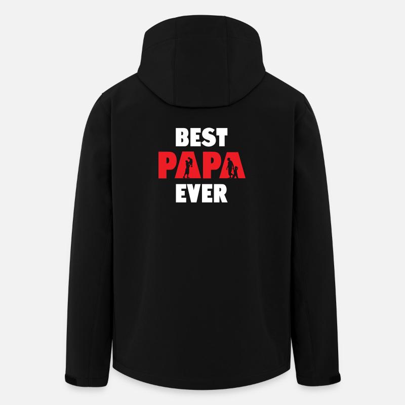 Best Papa Ever - Men’s Recycled Softshell Jacket by Stanley/Stella - black