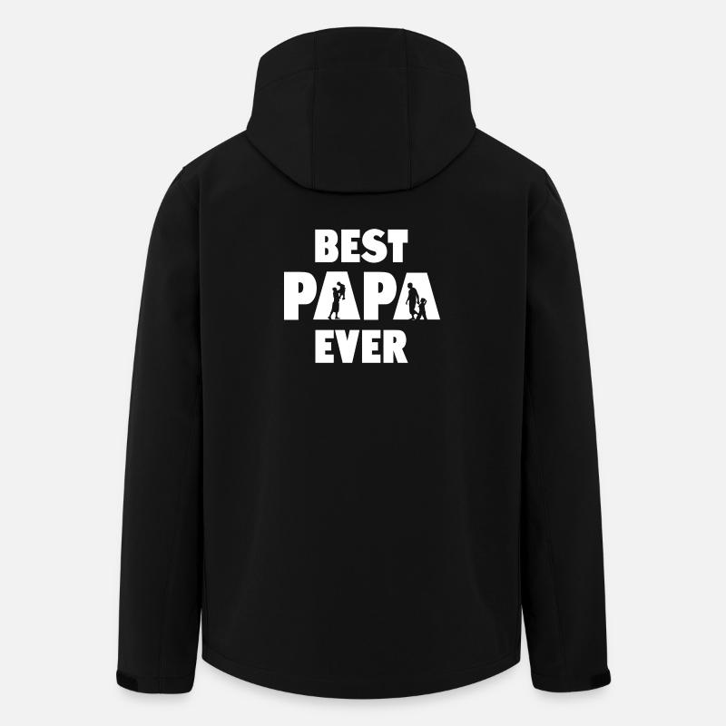 Best Papa Ever - Men’s Recycled Softshell Jacket by Stanley/Stella - black