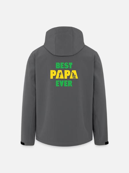 Best Papa Ever - Men’s Recycled Softshell Jacket by Stanley/Stella - black