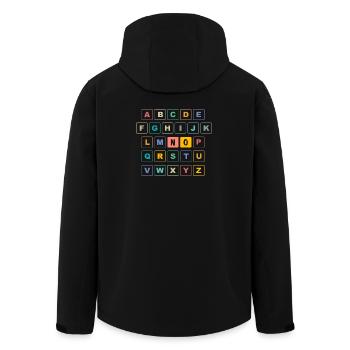 ABC Keys NO - Kindergarten Preschool School - Men’s Recycled Softshell Jacket by Stanley/Stella - black - Back - AI Model Male 185 light (185cm)