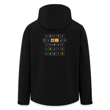 ABC Bunt HI - Kindergarten Preschool School - Men’s Recycled Softshell Jacket by Stanley/Stella - black - Back - AI Model Male 185 light (185cm)