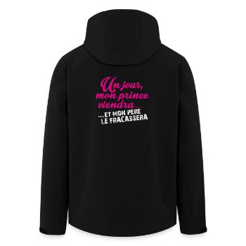Un jour mon prince viendra - Veste softshell homme en polyester recyclé Stanley/Stella - noir - Dos - AI Model Male 185 light (185cm)