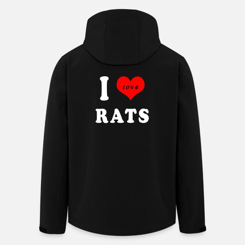 J'adore les rats - Veste softshell homme en polyester recyclé Stanley/Stella - noir