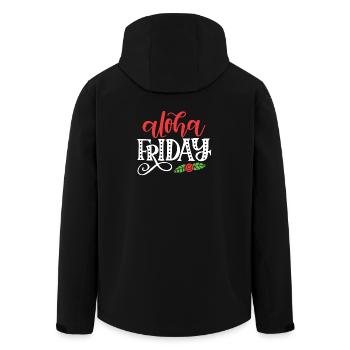 Aloha Friday - Men’s Recycled Softshell Jacket by Stanley/Stella - black - Back - AI Model Male 185 light (185cm)