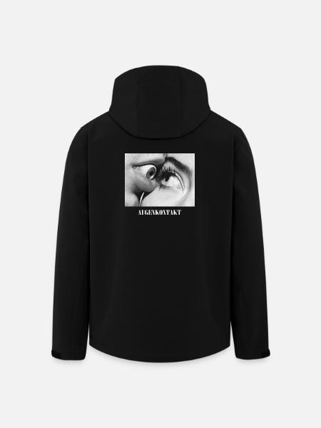 Augenkontakt Schwarzweiß - Recycelte Männer Softshell-Jacke von Stanley/Stella - Schwarz