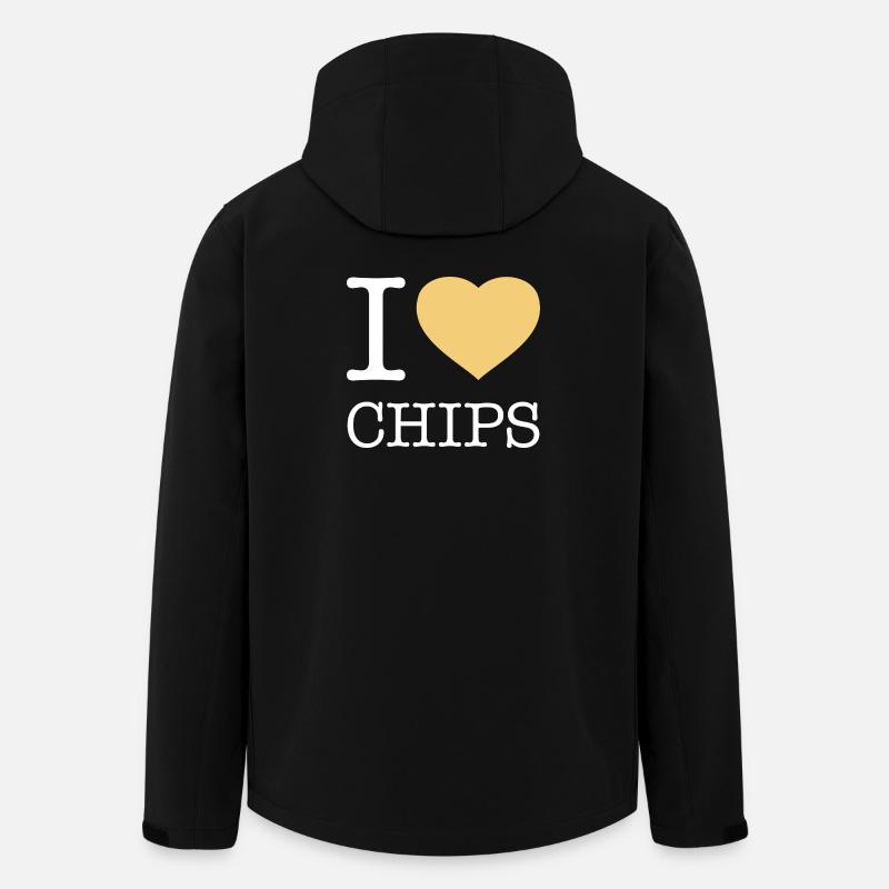 I LOVE CHIPS - Recycelte Männer Softshell-Jacke von Stanley/Stella - Schwarz